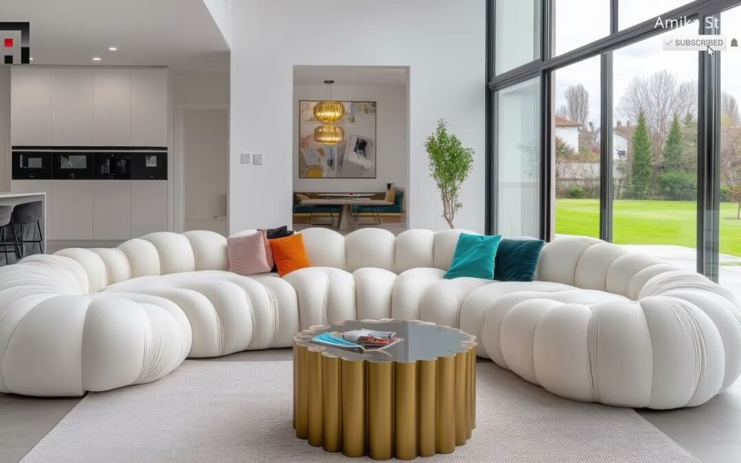 Curved Sofa Designs in Bangalore – Luxury Organic Shape Furniture for Modern Homes by All Craft Furniture